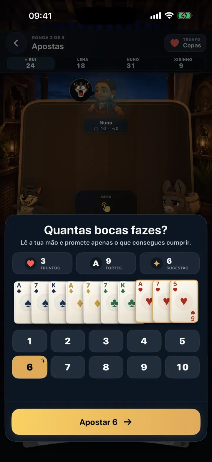 Ecrã da Spadinha: a aposta de bocas antes de jogar